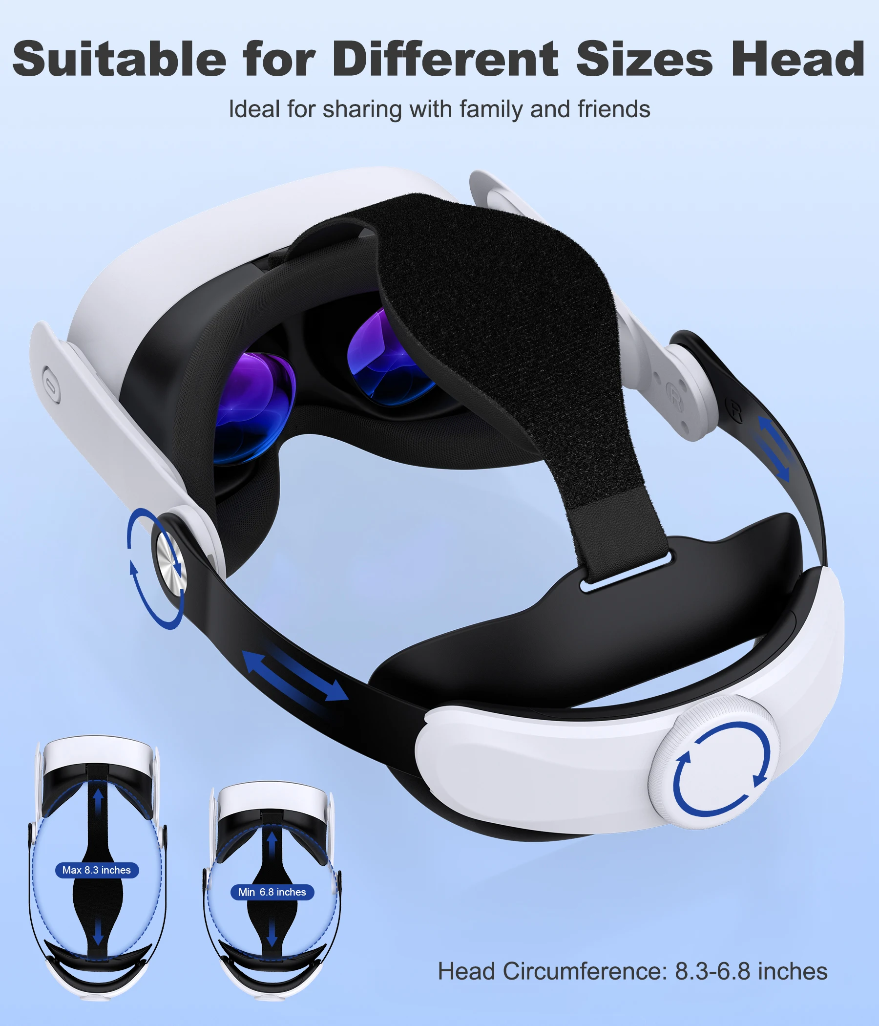 Adjustable Elite Vr Head Strap For Meta Quest 3s Quest 3 And Quest 2_voghion.com