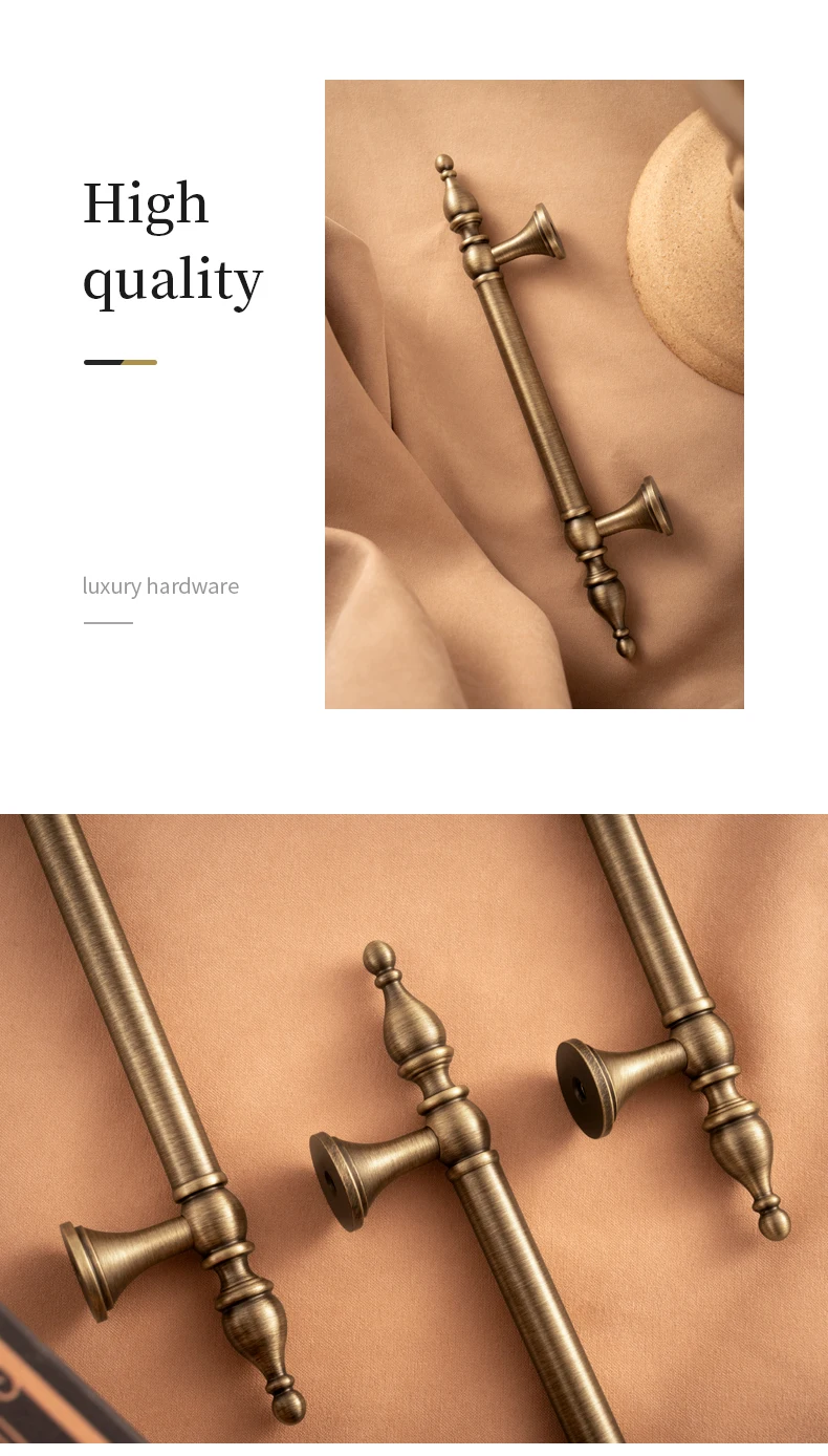 Description Picture 3 of itemAntique Brass Handle Islamic Style Furniture Door Pull Brushed Bronze Wardrobe Door Kitchen Cabinet Knob Hardware accessories