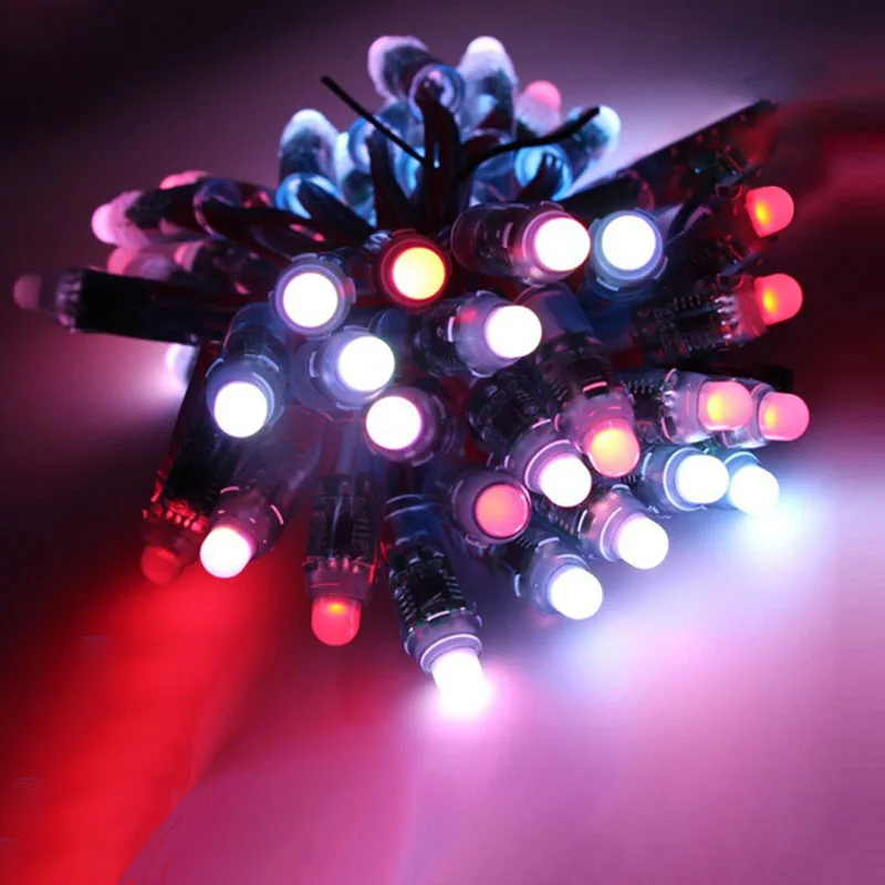 WS2811LED pixel light 12mm RGB advertising light addressable bullet head string programmable module waterproof IP68