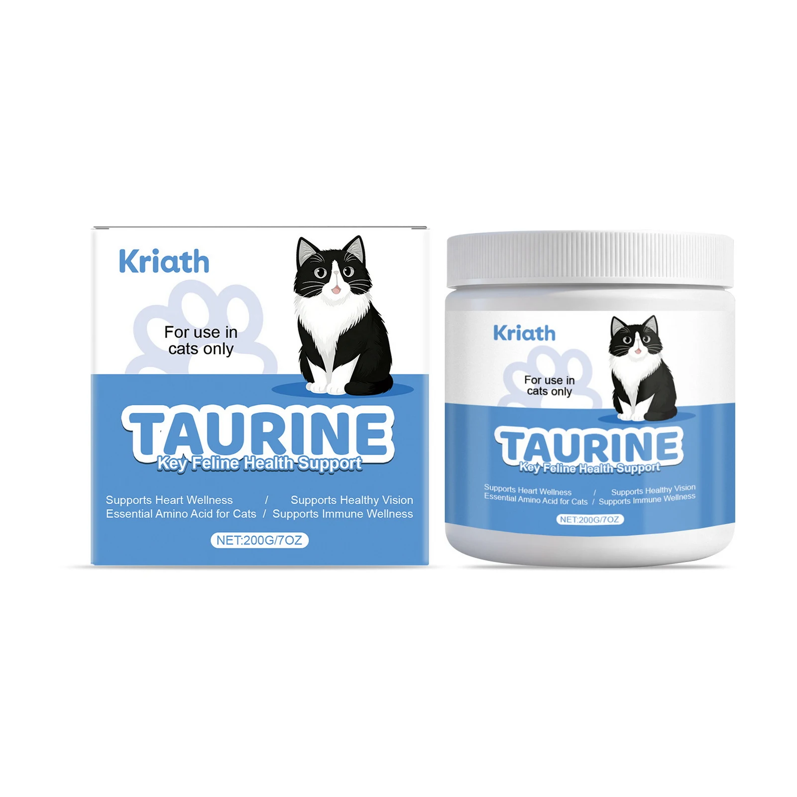 Taurine Powder for Cats – Support Heart & Vision Health
