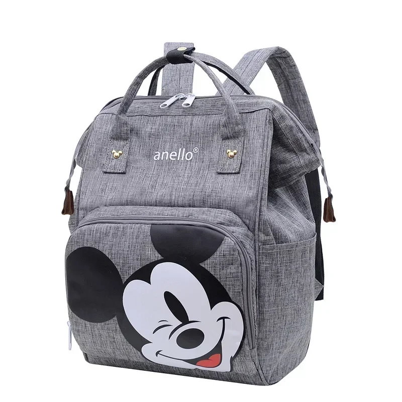 Disney Mickey Mouse Backpack Cartoon Diaper Bag Mother Baby Girl Boy Schoolbag Mickey Large Capacity Storage Bag Handbag