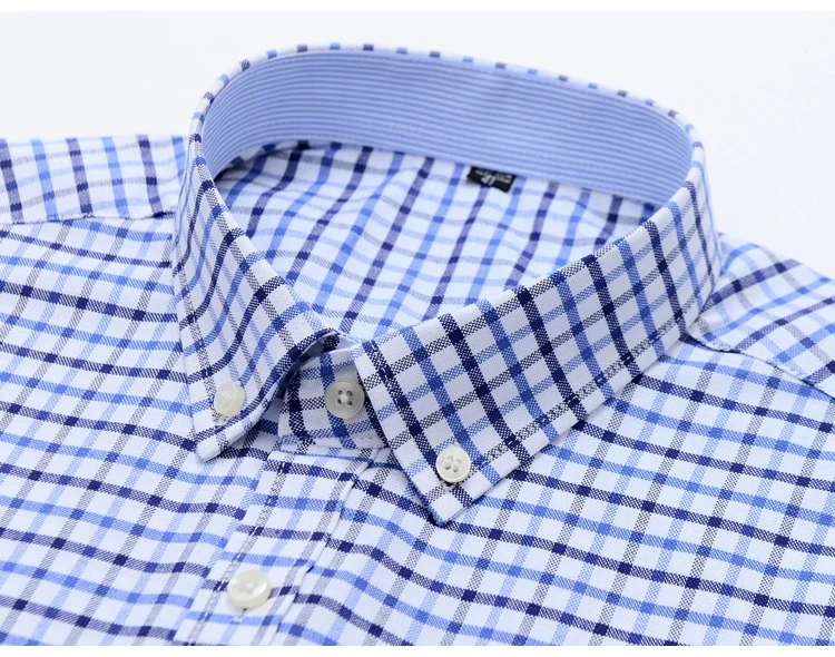 Fashion Men's Oxford Short Sleeve Summer Casual Shirts Single Pocket ...