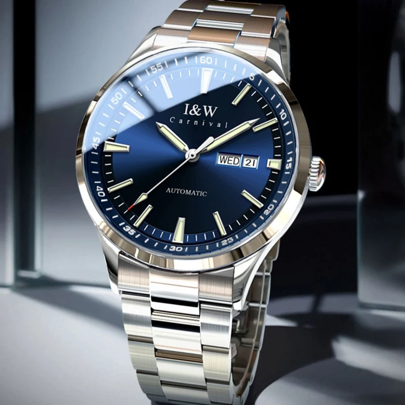 Carnival Brand High-end IW Series Mechanical Watch Top Brand ​Luxury Business Sapphire Auto Date MIYOTA Automatic Watch For Men