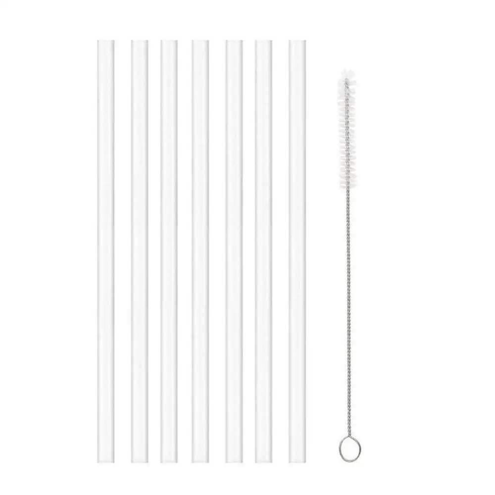 Eco-Friendly Reusable Straw with Cleaning Brush - Durable Plastic Replacement Straw