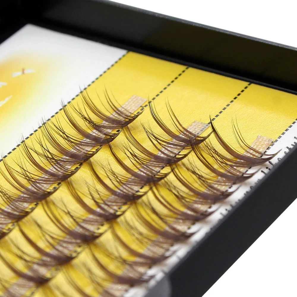 Natural Brown 20D 30D False Eyelashes Extensions