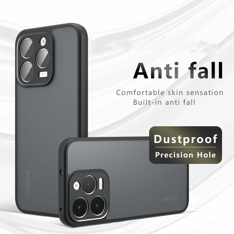 Translucent Shockproof Matte Back Phone Case - Anti-Knock Design