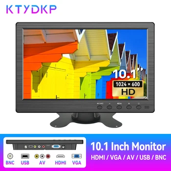 KTYDKP 10.1 Inch Car HDMI Monitor with VGA for TV Computer LCD Color Screen for PC Home Security System Backup Camera Display