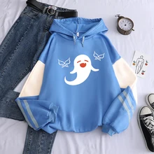 

Harajuku Open World Adventure Game Genshin Impact Hu Tao Kawaii Cartoon Women Hoodies Aesthetic Streetwear Men Winter Sweatshirt