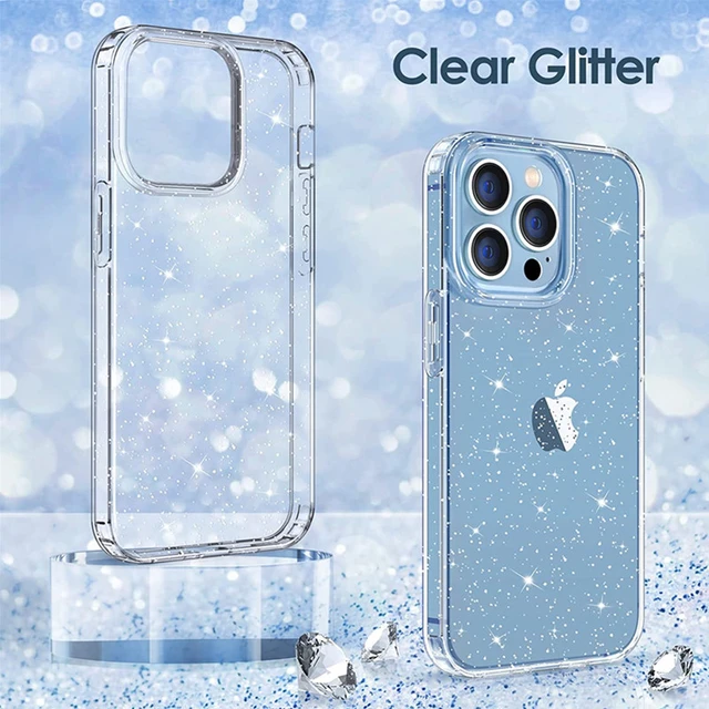 Luxury Clear Glitter Bling Real Dried Flower Phone Case For iPhone 14 13 12  Mini 11 Pro Max X XR XS Max SE 2 6 6S 7 8 Plus Cover - AliExpress