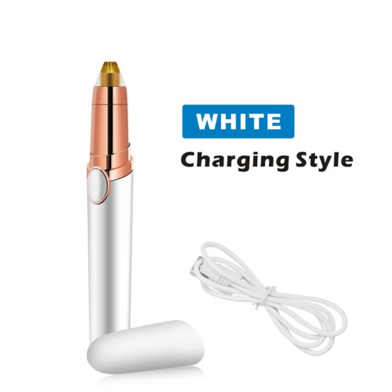 Usb Rechargeable Electric Eyebrow Trimmer Women Mini Lipstick Shaper Shaver Painless Razor Facial Hair Remover Beauty Tool
