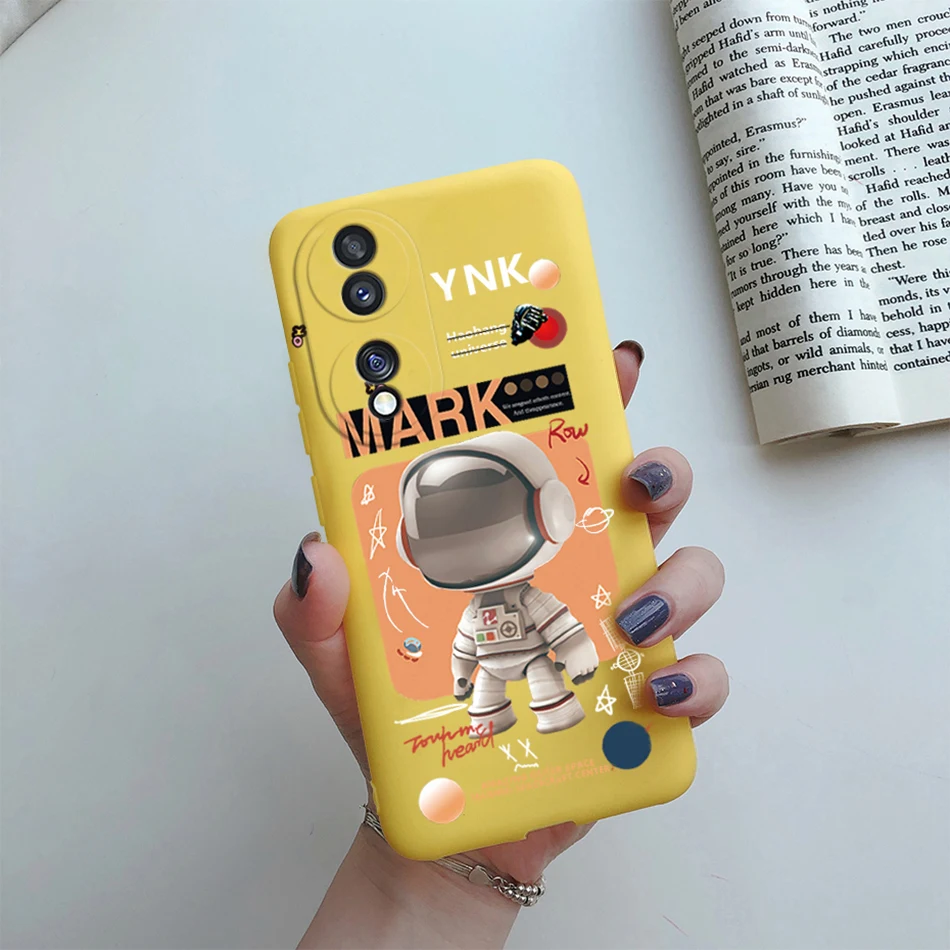 Stylish Flower Soft Silicone Phone Case for Huawei Honor 70 Series