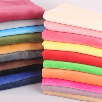 인형 완구 제작용 짧은 봉제 직물, 슈퍼 소프트 크리스탈 벨벳, DIY 수제 실내 장식 섬유, 반 미터