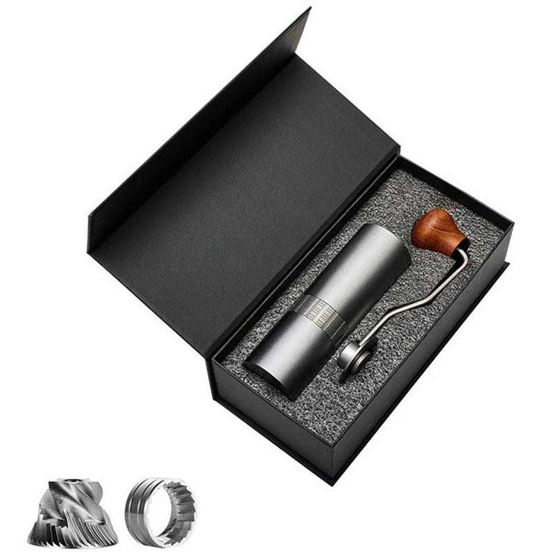 

Portable Manual Coffee Grinder Stainless Steel Burr Grinder Conical Coffe Bean Mill Adjustable Coarseness For Espresso