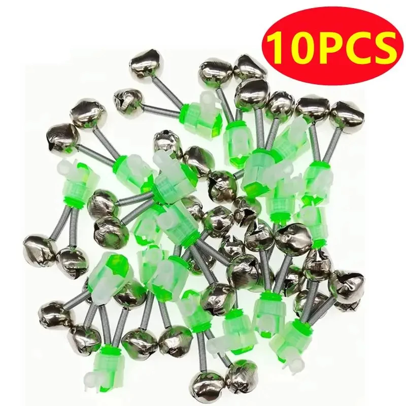 Lot de clips clochettes pour canne à pêche - alarmes de touche avec fixation par pince 5/10 pièces