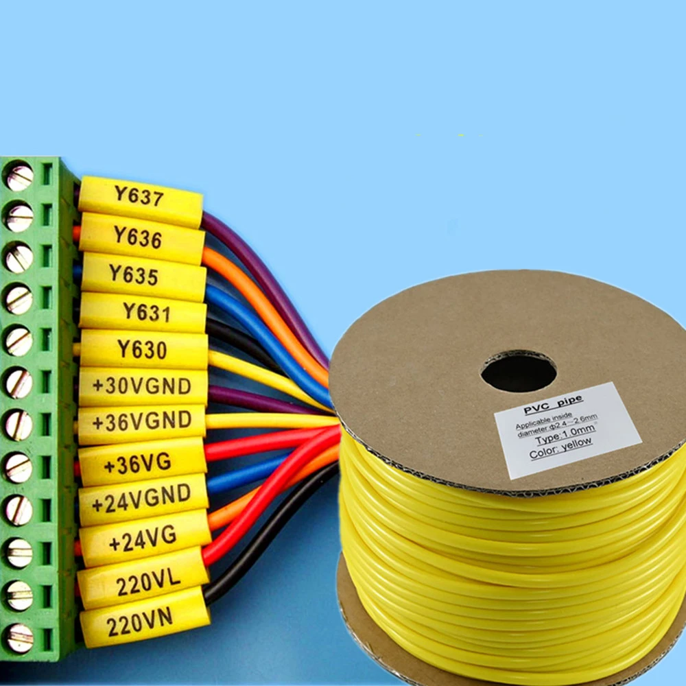 1pcs-free-shipping-yellow-pvc-tube-pvc-sleeve-for-wire-marking-machine-cable-id-printer-electronic-lettering-machine