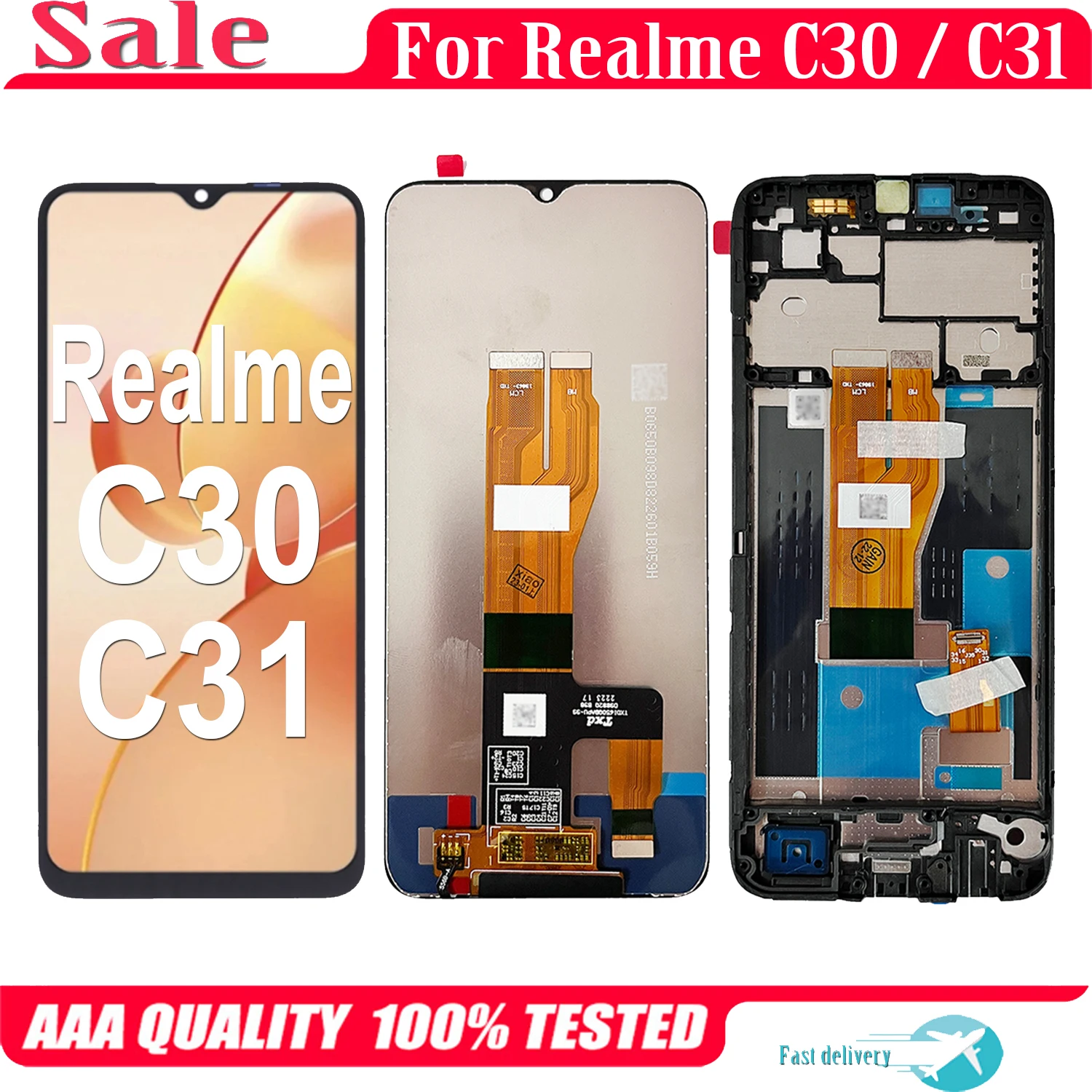 For-OPPO-Realme-C31-RMX3501-LCD-Display-Touch-Screen-Digitizer-Assembly ...