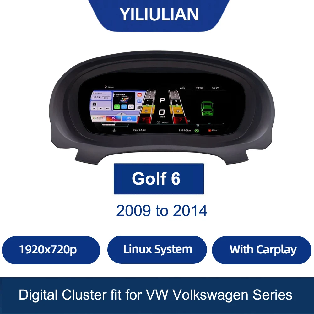 Panel de Instrumentos Digital LCD para Volkswagen Golf 6 6R 6 GTI, Velocímetro 1