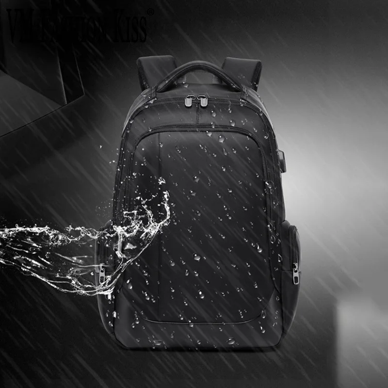 

VM FASHION KISS High Quality USB Charging Sac A Dos Pc 15.6 Pouces Travel Packpack Waterproof Wear Resistant Laptop Backpack