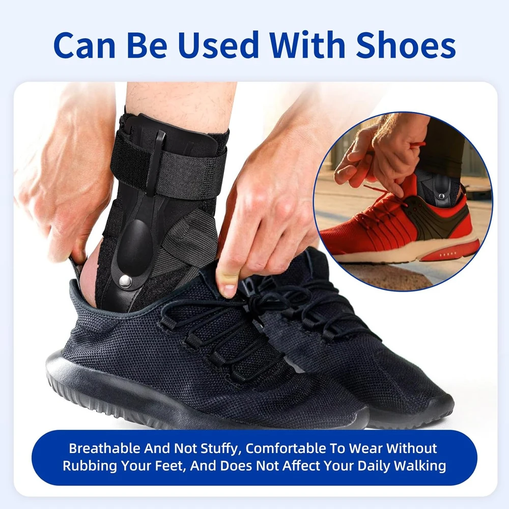 Ankle Sprained Support Brace Ankle Splint Stabilizer Protector for Sprained Ankle Injury Recovery Achilles Tendonitis Men Women 13 Ankle Sprained Support Brace Ankle Splint Stabilizer Protector for Sprained Ankle Injury Recovery Achilles Tendonitis Men Women 6