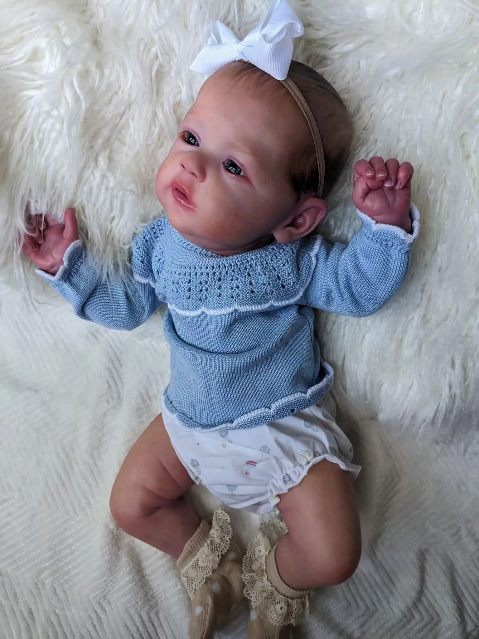 

NPK 50CM Maryann Soft Body Vinyl Reborn Doll Hand-Detailed Painting with Visible Veins Lifelike 3D Skin Tone