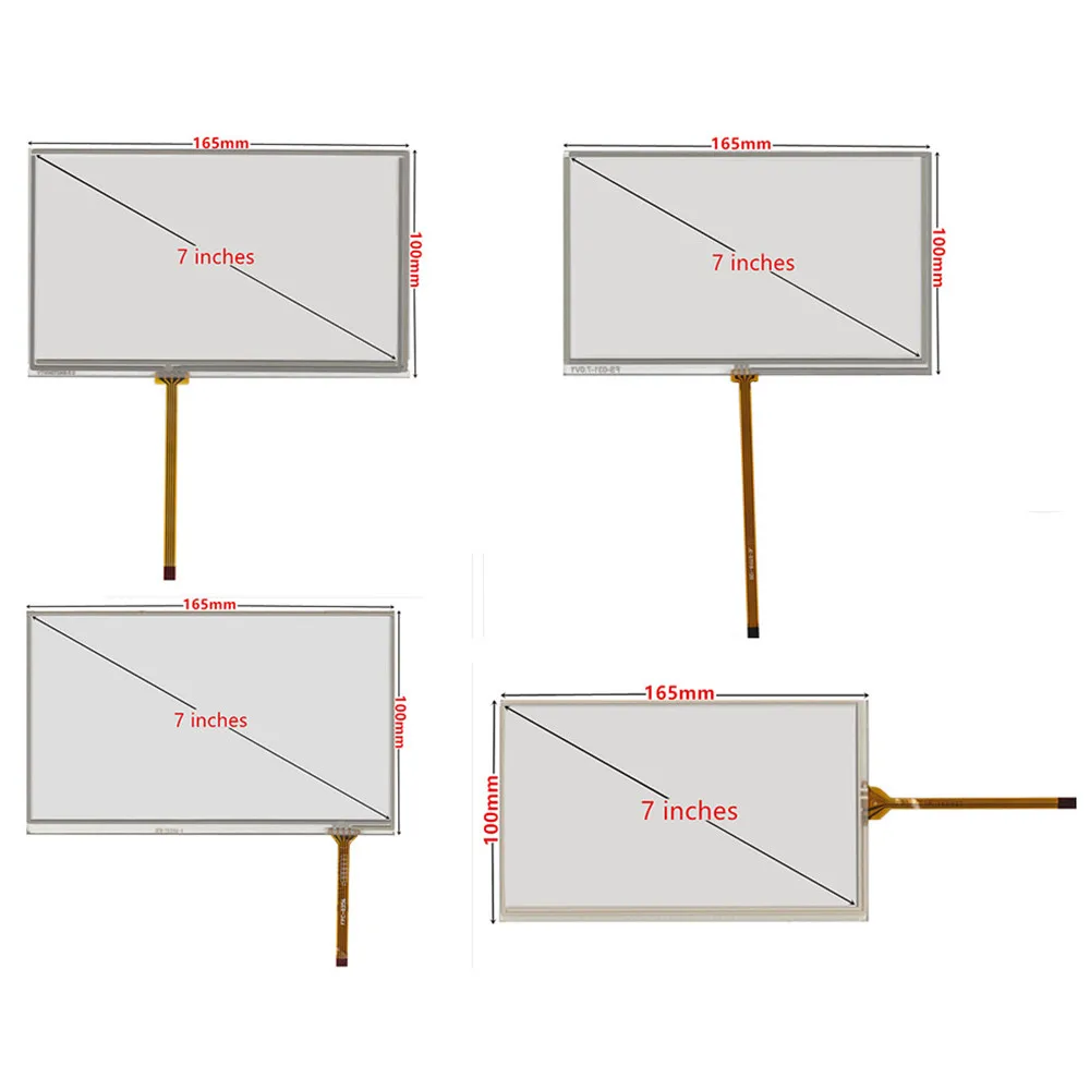 Car Touch Screen Panel Universal 6.2/7/8/9 inch 4Pin Resistance Digitizer Touch Screen Panel Glass Car DVD GPS Navigation Center Console Multimedia
