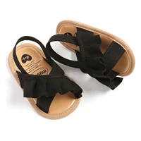 pudcoco Baby Girl Summer Sandals, Cute Ruffle Flats Non-Slip Soft Sole Infant First Walkers 2