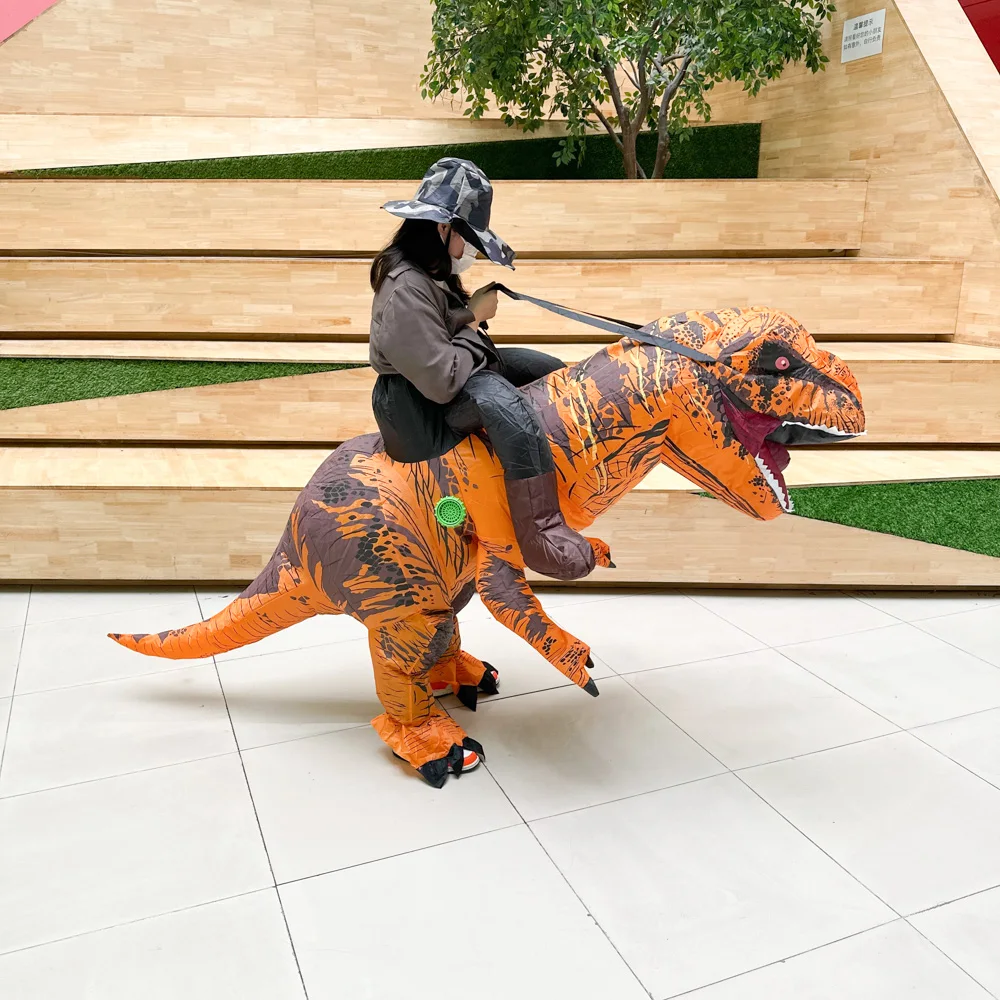 Inflatable Riding Dinosaur Adult Funny Cosplay Air Blow-up Halloween Holiday Theme Party T-REX Costume inflatable dinosaur costume halloween costume