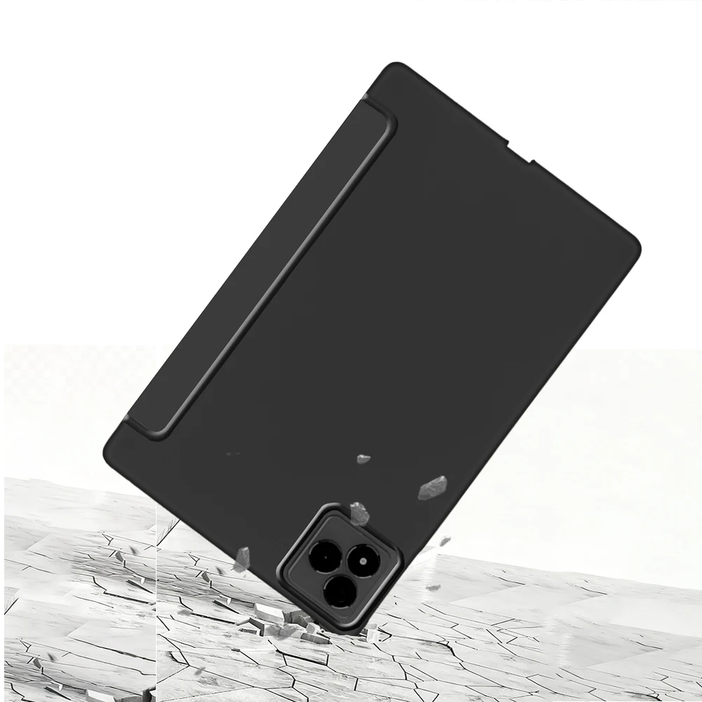 Tri-Folded Flip Stand Tablet Case - TPU Soft Back Shell Cover