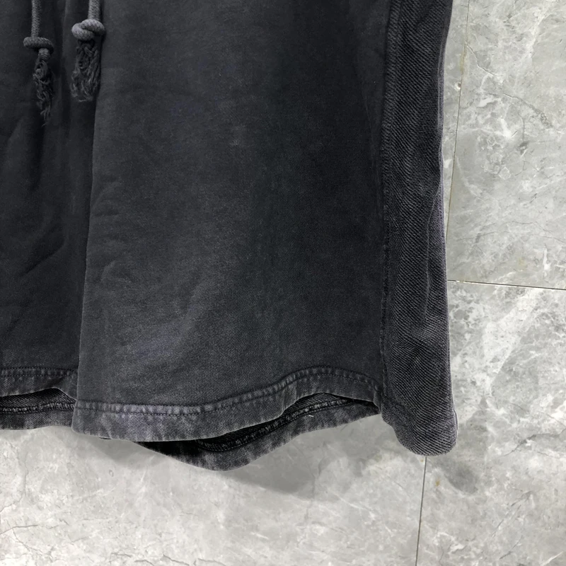 Men's Shorts Summer New Essentials Washed Heavyweight 380GSM Cotton Solid Color Hip Hop Loose Oversize High Quality Shorts Male