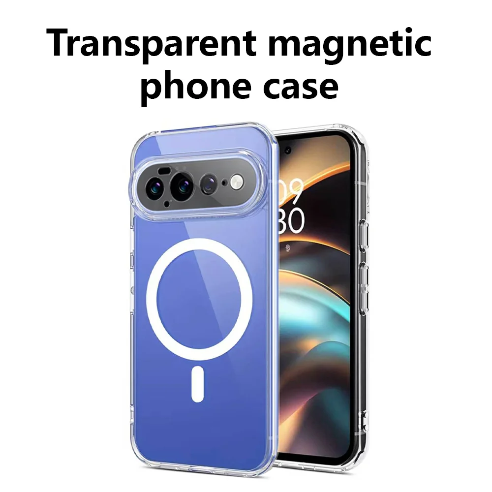 Sleek Clear & Matte Magnetic Shockproof Case with Magsafe Wireless Charging Compatibility