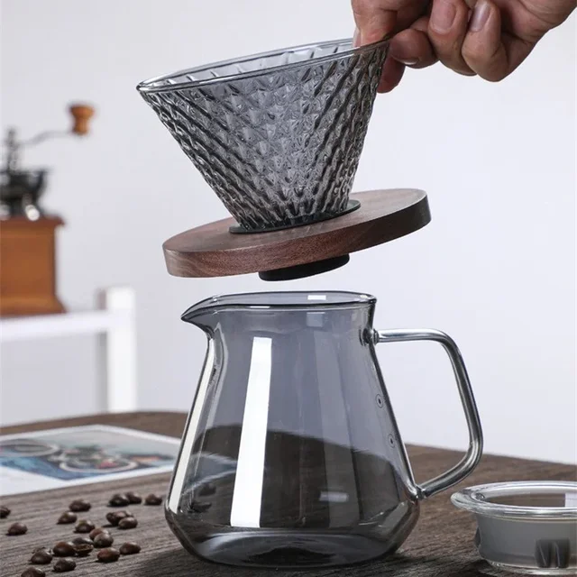 Glass Coffee Drip Filter Cup Reusable Filters Espresso Conical Accessories Hand Brewed Coffee Dripper Cafe Home Espresso Gadget