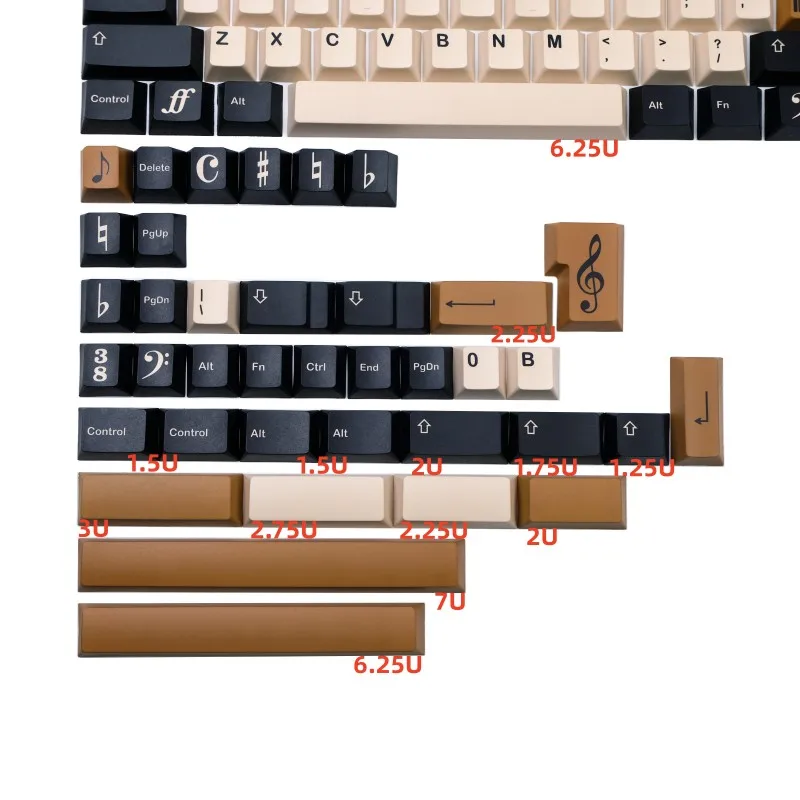 Teclas Gmk Maestro Perfil Cereja Pbt Sublimação de Tintura Teclado Mecânico Switch mx 61 64 68 75 84 84 87 98 142 Teclas - Imagem 2