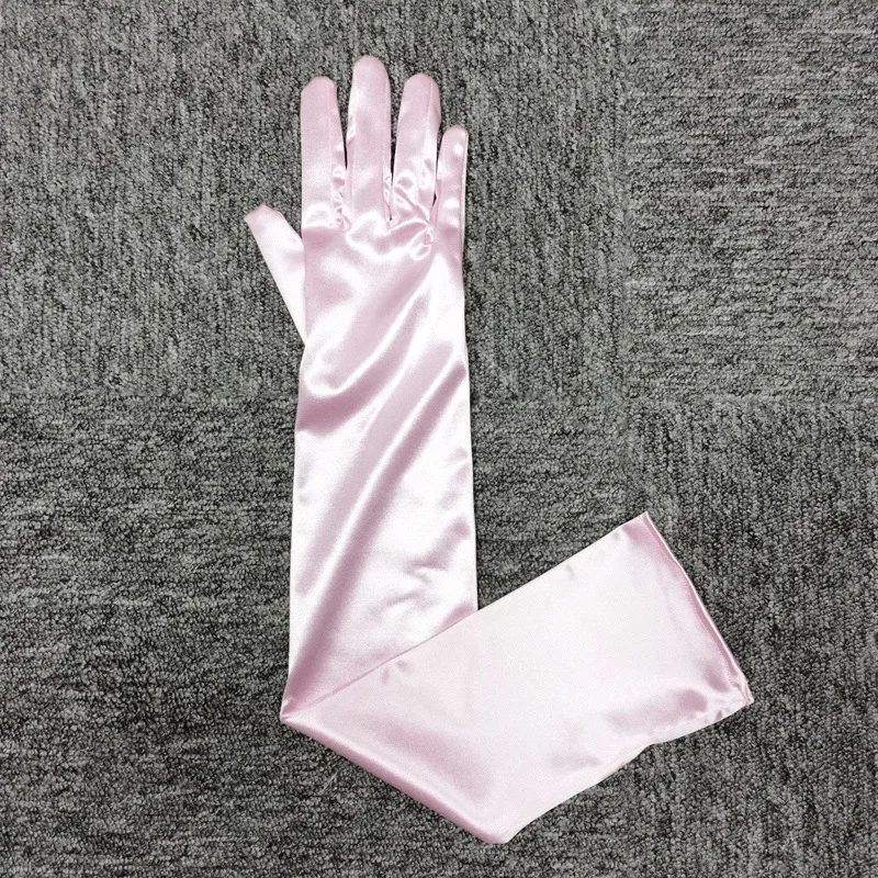 Women Multicolor 55CM Long Satin Ceremonial Gloves Elegant Retro Party Prom  Cosplay Bridal Wedding Dress Fashion Accessories - AliExpress 200000297