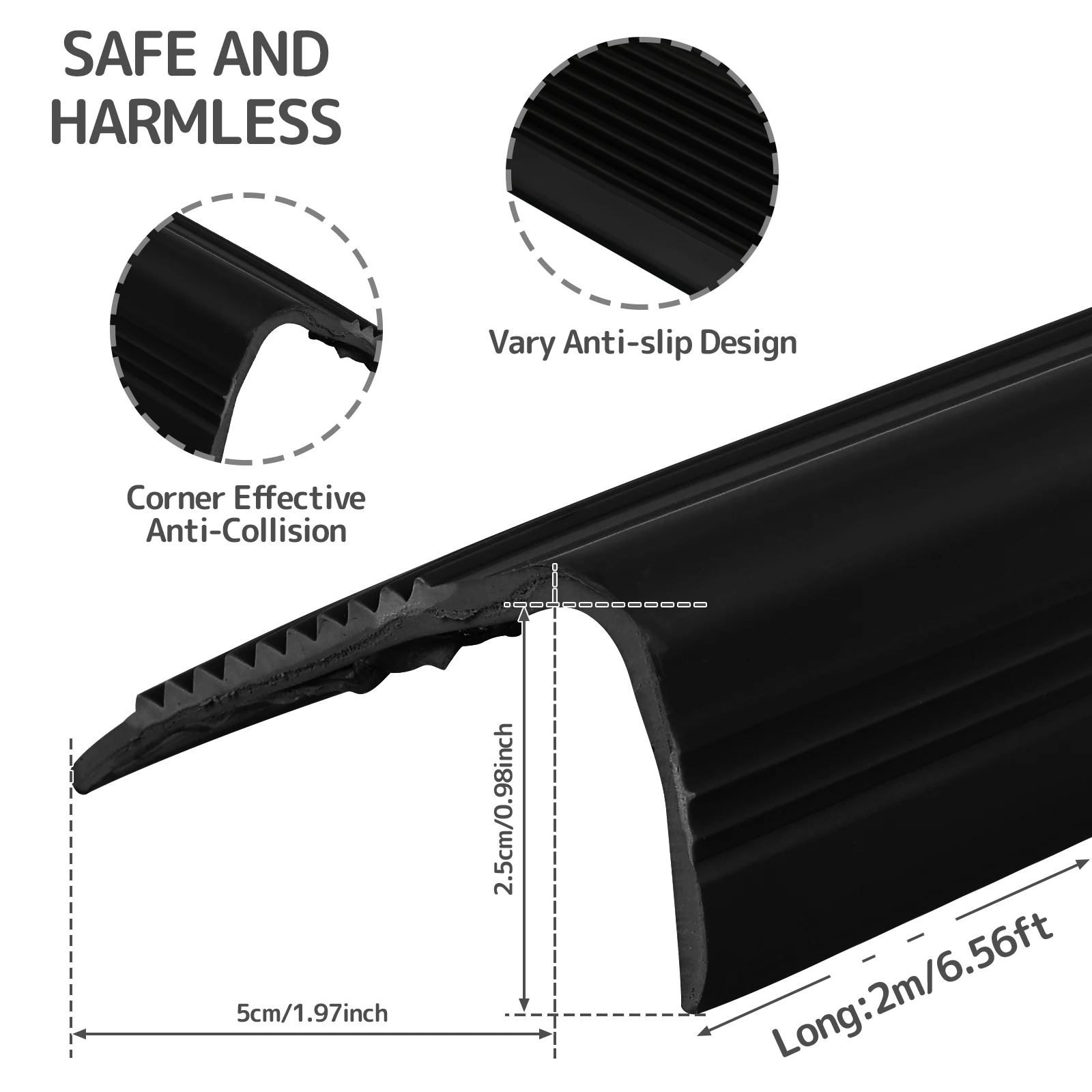 1 لفة درج حافة حامي لينة بولي كلوريد الفينيل عدم ا...