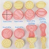 8Pcs Sport Ball and Trophy Shape Cookie Stamps with Plunger Cutters Set Football Volleyball Soccer Basketball Biscuit Cutter 3