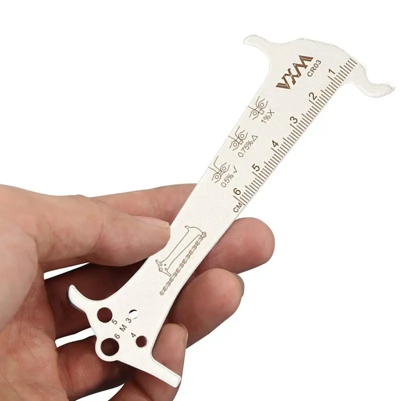 Bike Chain Wear Indicator Safe and High Hardness Tool Kits Cost Saving Tool Kits Chain Measuring Ruler Bike Chain Wear Indicator