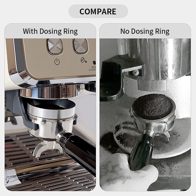 Coffee Dosing Ring 51MM 53MM 58MM For Delonghi Breville Portafilter Espresso Accessories
