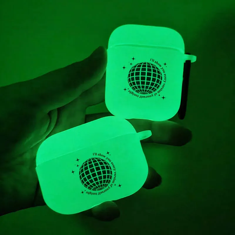Mirrorball Wallpaper Custodia Luminosa Per Airpods Glow In The Dark Cover Per Auricolari Per Airpods Pro 1 2 3 Gen Regali Per Ragazze Fidanzato