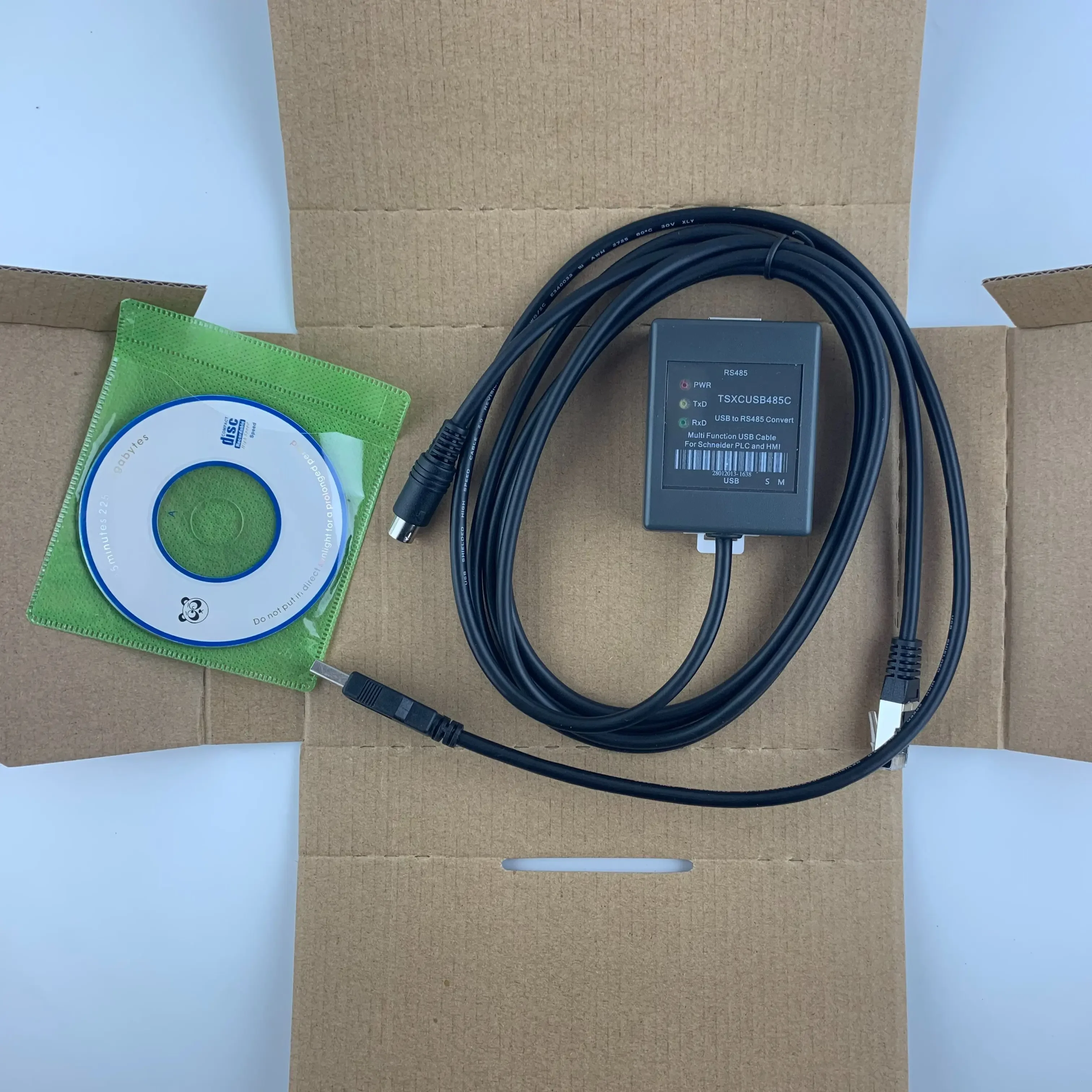 TSXCUSB485C: PLC 통신용 프로그래밍 케이블, TSXPCX3030 업그레이드 제품, 빠른 배송