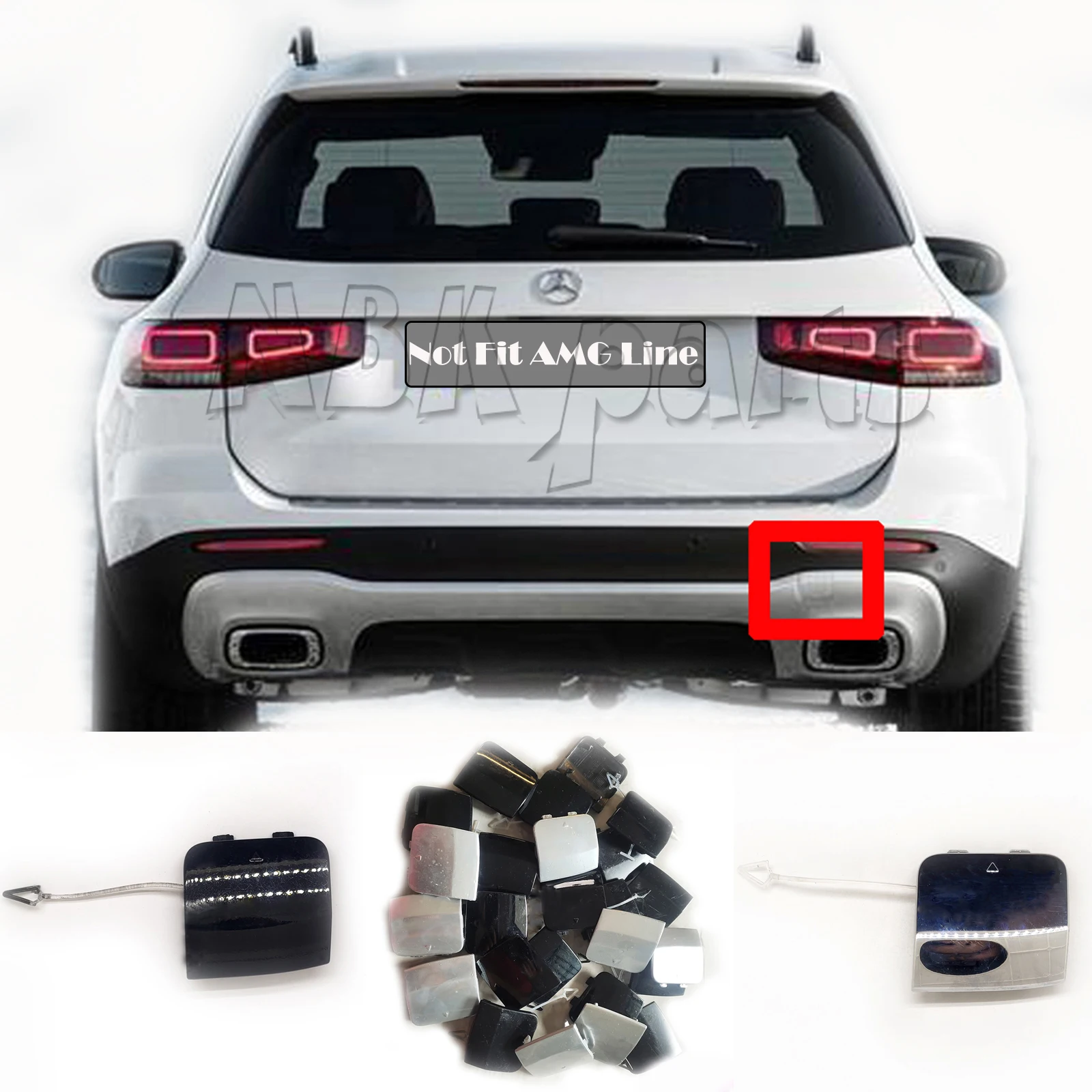 

Задняя крышка для буксировки Mercedes-Benz GLB W247 X247 GLA180 GLA200 GLA250 A2478857401, подходит для 19-21