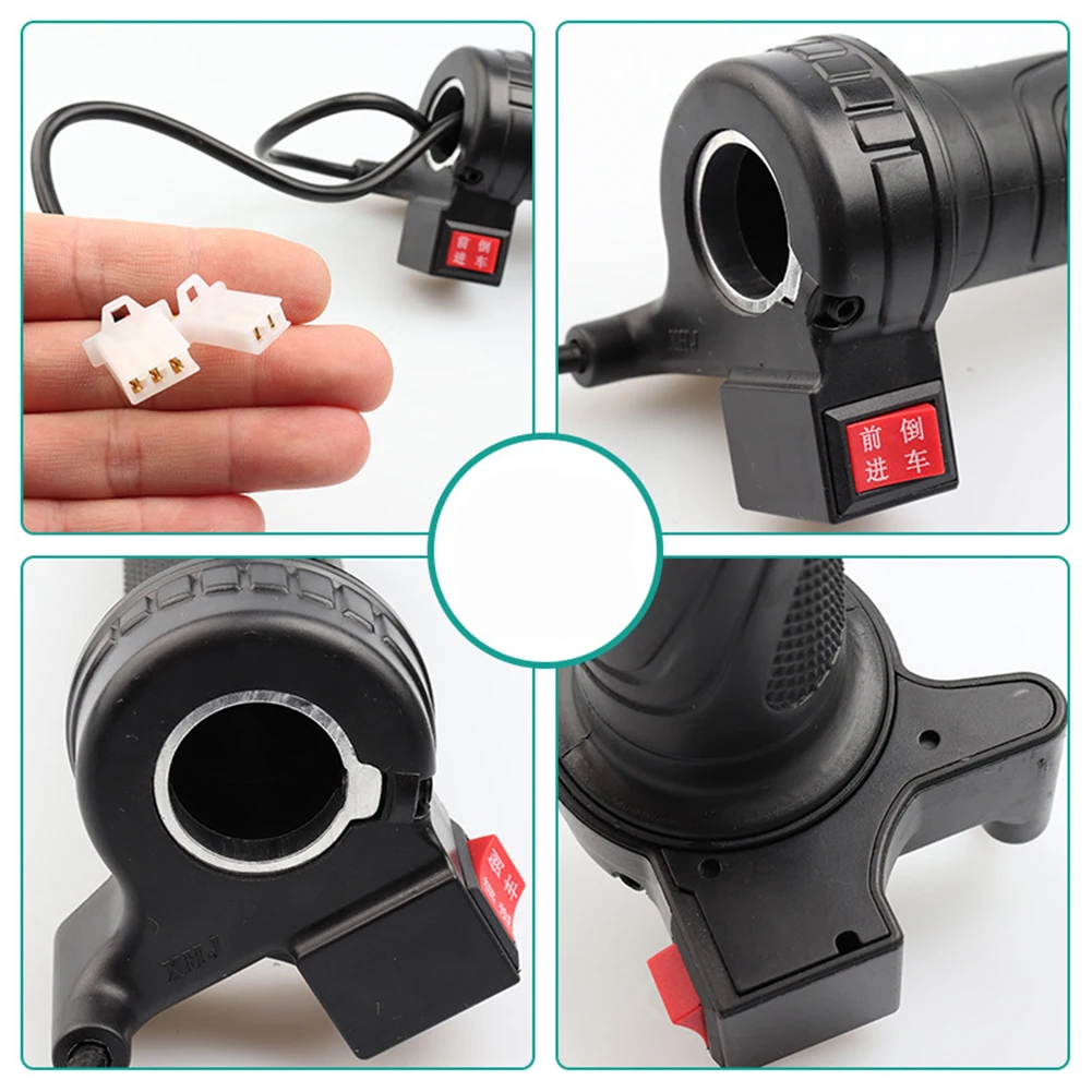 Electric Bike Twist Throttle - Black Speed and Direction Controller