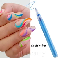 Professional Graffiti Nail Art Pen Drawing Abstract Stripe Lines Waterproof Nail Gel Polish Painting Liner Manicure Tools CH2062 2