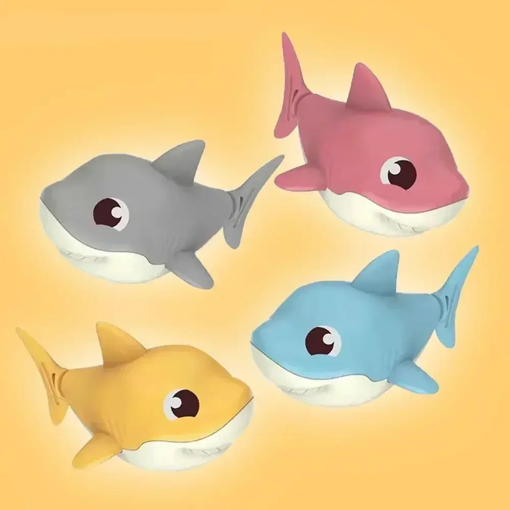 Baby Bath Toy Animal Cute Cartoon Shark Crocodile Classic Baby Water Toy Infant Swim Chain Clockwork Kids Beach Bath Toys Single 4