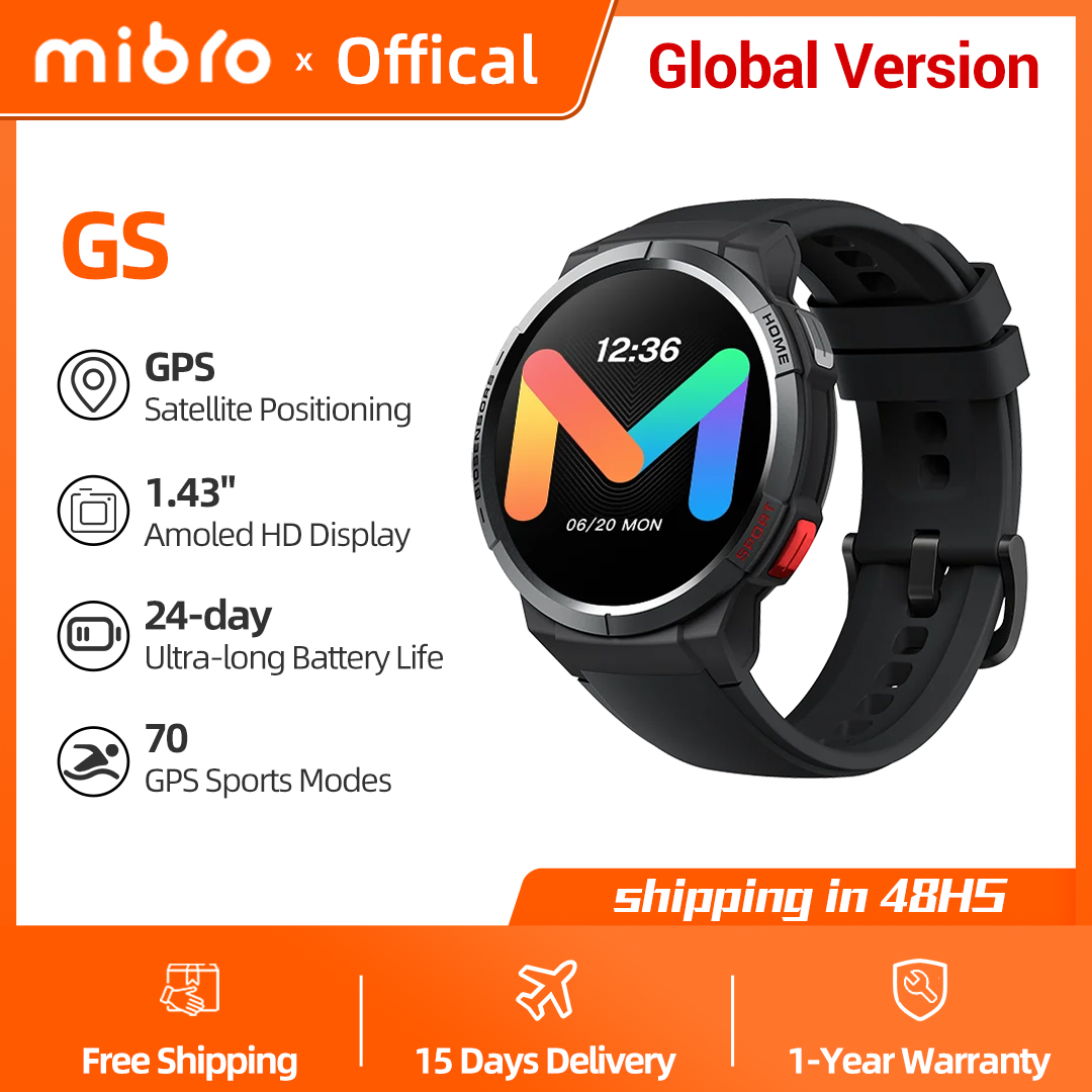 Original Mibro GS Pro Smartwatch GPS Positioning 5ATM Waterproof Bluetooth Calling 105 Sports Modes Smart Watch For Men Women