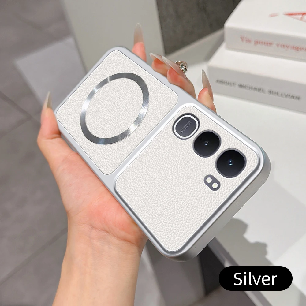 Luxury Leather Matte Magnetic Soft TPU Phone Case