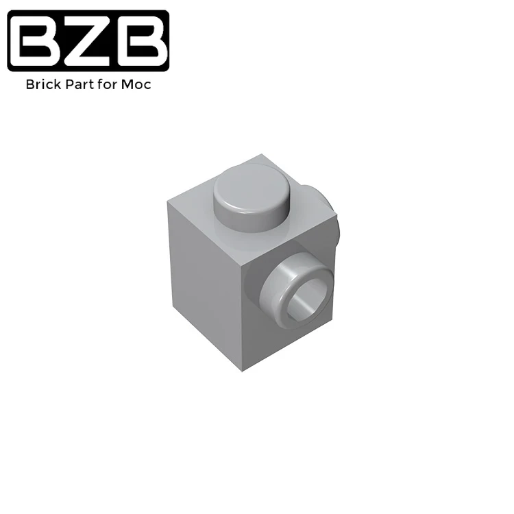 BZB 10 шт. MOC 26604 модифицированный кирпич 1x1 с гвоздиками на 2 прилегающих по бокам