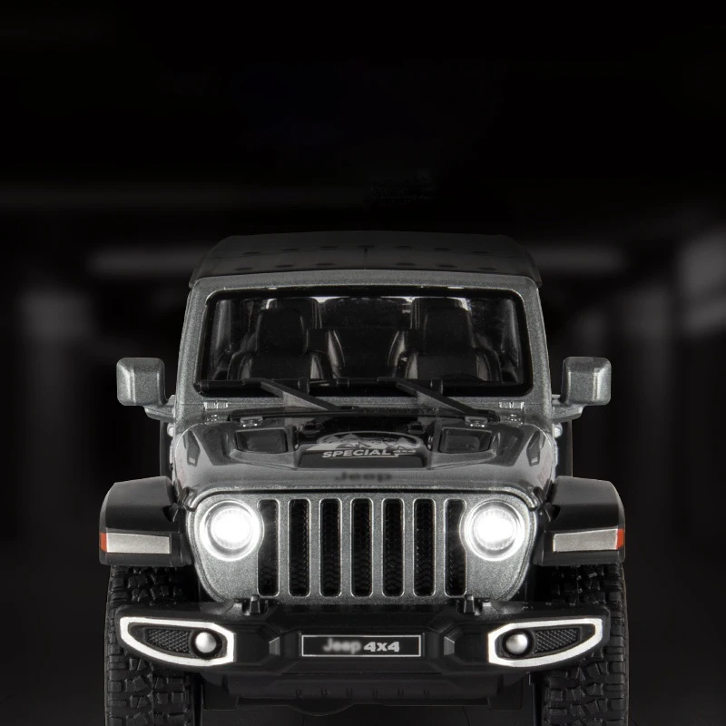 1:22 Jeeps Wrangler Rubicon Alloy Diecasts & Toy Vehicles Metal Toy Car Model Sound and light Pull back Collection Kids Toy Gift 5