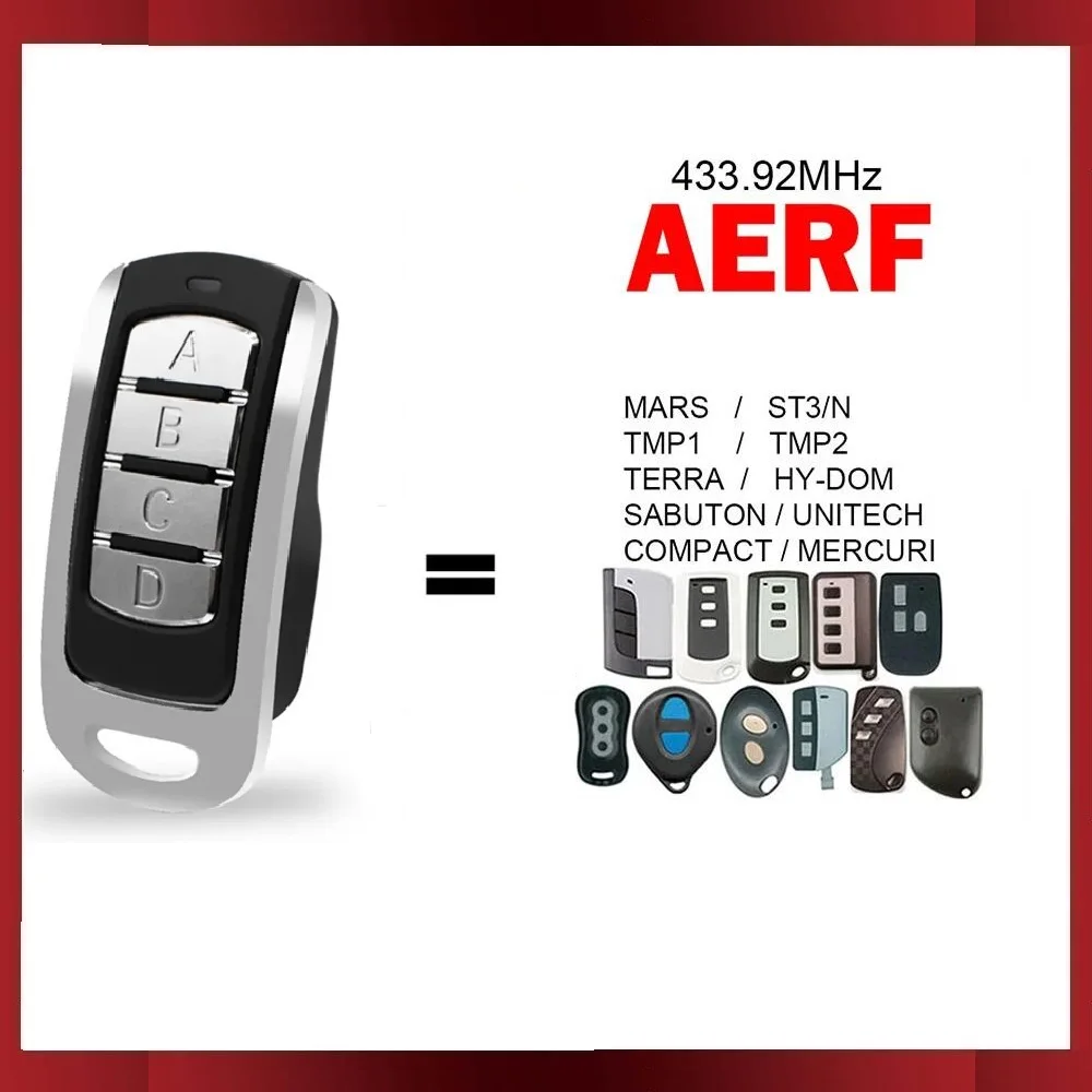 For AERF COMPACT MERCURI B MARS UNITECH Garage Door Remote Control AERF HY-DOM TMP-1 TMP-2 TERRA Clone Remote Control Duplicator пульт дистанционного управления для гаражной двери клон aerf hy dom tmp 1 контроллер открывания ворот 433 мгц tmp 2 усилитель сигнала