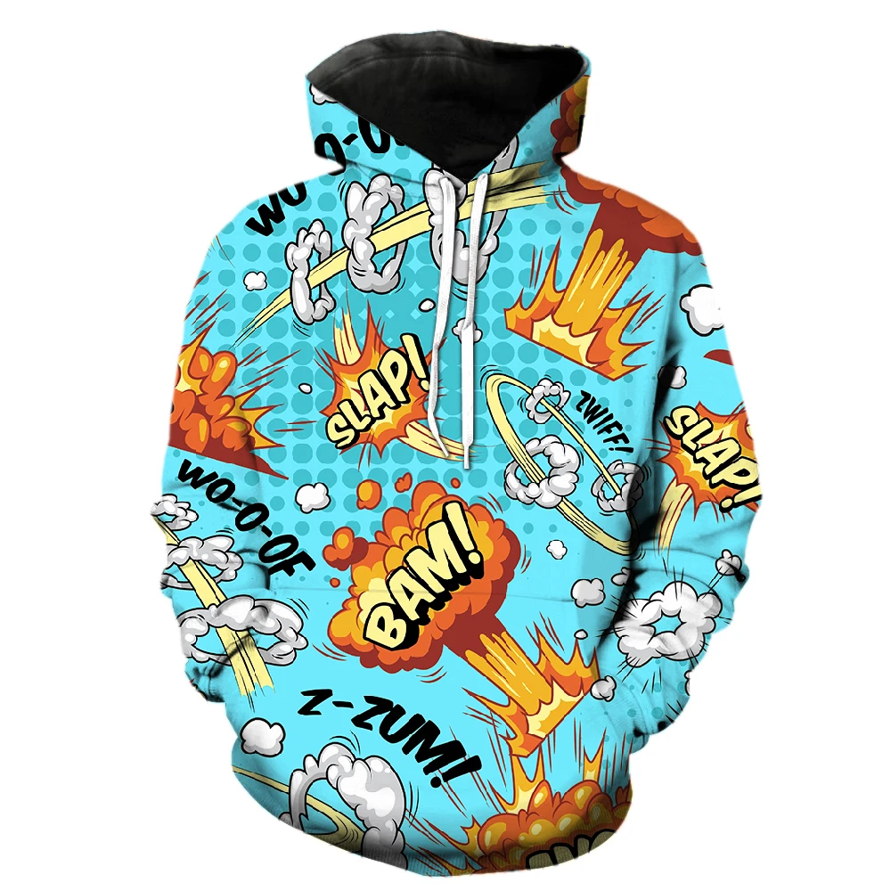 Rainbow doodle Fashion street hipster men clothing 3D printing European