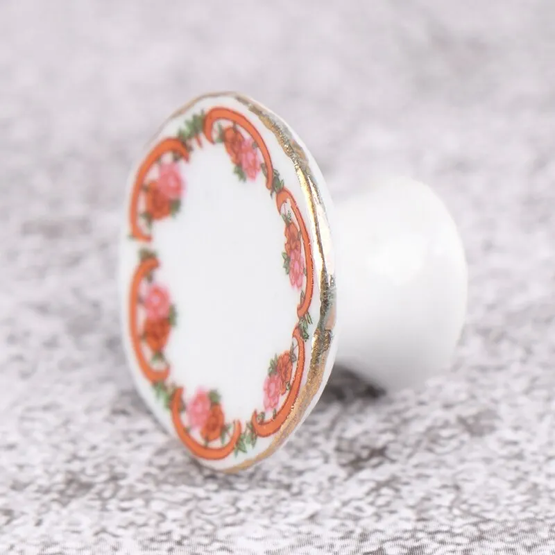 1Pcs 1:12 Dollhouse Miniature Porcelain Fruit Plate Dolls Kitchen Accessories for Dollhouse Decals